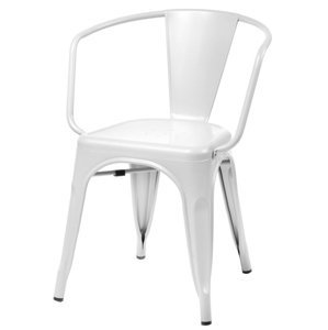 Stoličky Paris Arms biela inšpirované Tolix