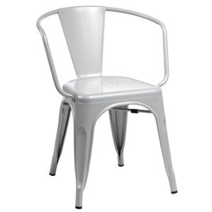 Stoličky Paris Arms šedá inšpirované Tolix