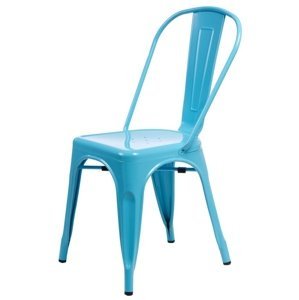 Stoličky Paris modrá inšpirované Tolix