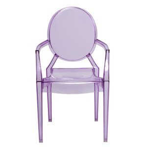 Stoličky Royal Jr fialová transparentná