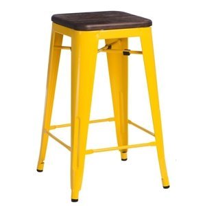 Barová stolička Paris Wood 65cm žltá sosna kartáčovaná