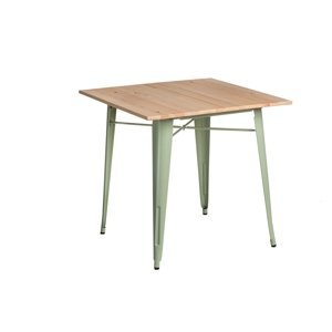 Stôl Paris Wood zelený prírodný sosna