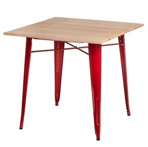 Stôl Paris Wood červený prírodné sosna