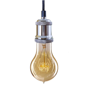 Lampa Industrial Chic Chróm Edison BF02