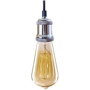 Lampa Industrial Chic Chróm Edison BF19