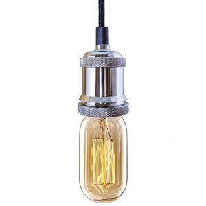 Lampa Industrial Chic Chróm Edison BF27