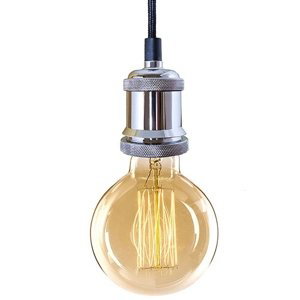 Lampa Industrial Chic Chróm Edison BF81