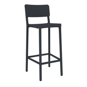 Stoličky barová Lisboa 75cm tmavosivý