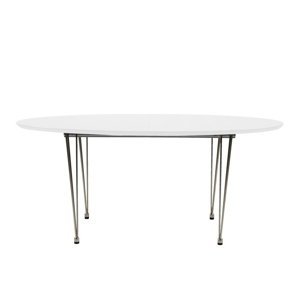 Stôl Belina biely chróm