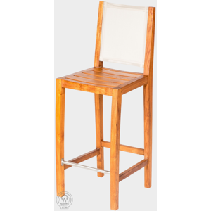 Teaková barová stolička s batyline výpletom MERY