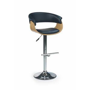 H45 barová stolička svetlý dub / čierna