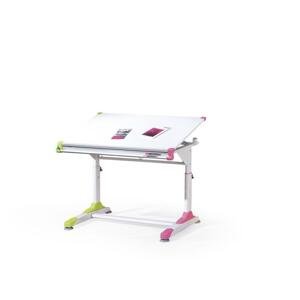 COLLORIDO písací stôl bielo-zeleno-ružový