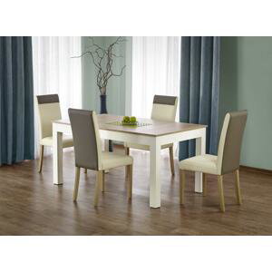 Seweryn 160/300 cm stôl farba dub Sonoma / biely (160-300x90x76 cm)