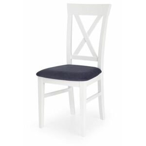 BERGAMO stolička biela-tmavomodrá