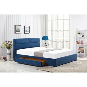 MERIDA posteľ so zásuvkou modrá