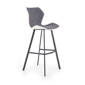 H83 barová stolička bielo / šedá