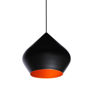 Luster - LAMPA ZÁVESNÁ BET SHADE STOUT KOV ČIERNA-ZLATÁ