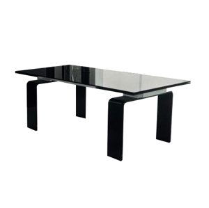 Stôl sklenený ATLANTIS BLACK 140/200 - sklo kalené