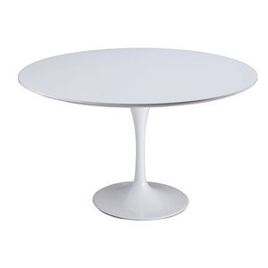 Stôl TULIP * 120 - doska sklenené vlákno biela