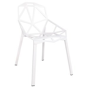 Stoličky SPLIT biela - hliník, nohy biele