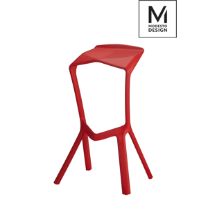 MODESTO barová stolička MIURA červená - polypropylén
