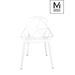 MODESTO stoličky SPLIT MAT biela - polypropylén, kovový základ