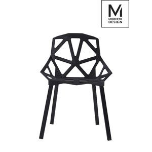 MODESTO stoličky SPLIT MAT čierna - polypropylén, kovový základ
