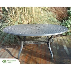 Hliníkový záhradný oválny stôl Sacramento: grafitový hliník