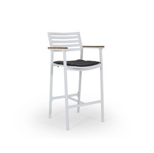 Barová stolička hliník Teak Olivet
