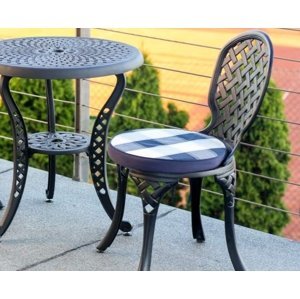 Kovové záhradné stoličky na balkón Manhattan: čierna hliníková