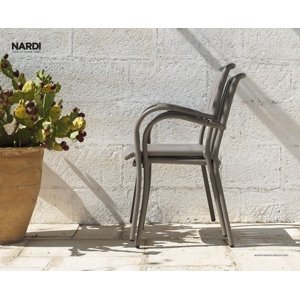 Stoličky Nardi Musa: hnedý hliník