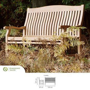Záhradná drevená lavica Teak 150 cm: teak