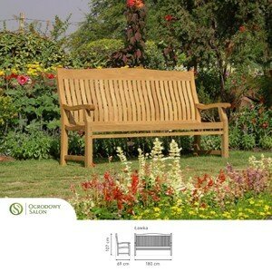Záhradná drevená lavica Teak 180 cm: teak