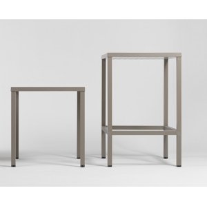 Barový stôl 70x70 Cube: hnedý polypropylén