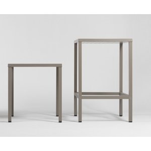 Barový stôl 70x70 Cube: tmavošedý polypropylén