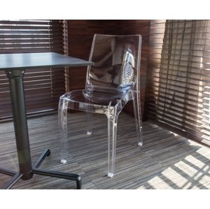 Priehľadná stolička Cristal Light: priehľadná