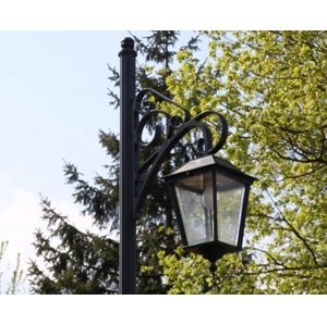 Hliníková záhradný lampáš Oslo: biela RAL 9010