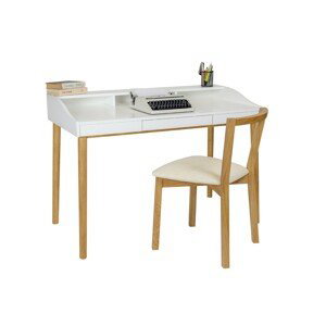 Písací stôl Lindenhof biely