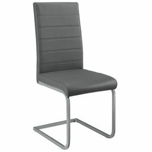 Juskys Konzolová stolička Vegas sada 2 kusov zo syntetickej kože v sivej farbe