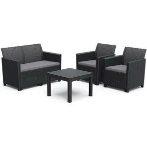 Allibert CLAIRE 2 SEATERS SOFA set - grafit