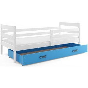 BMS Detská jednolôžková posteľ ERYK | biela Farba: biela / modrá, Rozmer.: 190 x 80 cm