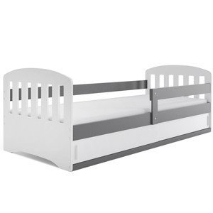 BMS Detská posteľ Classic 1 Farba: Sivá / biela, Rozmer.: 160 x 80 cm
