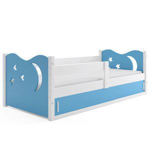 BMS Detská posteľ MIKOLAJ 1 | biela 80 x 160 cm Farba: biela / modrá