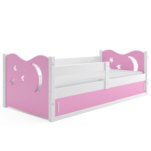 BMS Detská posteľ MIKOLAJ 1 | biela 80 x 160 cm Farba: biela / ružová