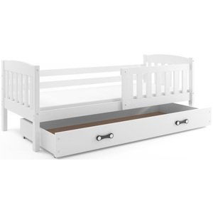 BMS Detská posteľ KUBUŠ 1 s úložným priestorom| biela Farba: Biela / biela, Rozmer.: 190 x 80 cm