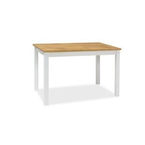 Signal Jedálenský stôl ADAM 120x68 Farba: dub wotan / biely mat