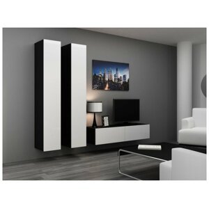 ArtCam Obývacia stena Vigo 9 Farba: čierna/biely lesk