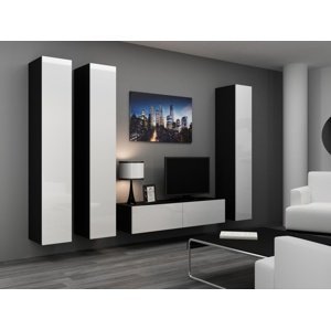 Artcam Obývacia stena VIGO 14 Farba: čierna/biely lesk