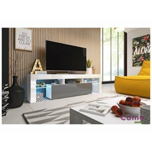 ArtCam TV stolík TORO 158 cm Farba: Biela/sivý lesk