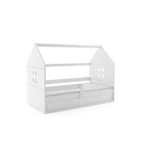BMS Detská posteľ domček DOMI 1 | biela s úložným priestorom Farba: Biela / biela